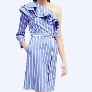 Banana Republic One Shoulder Ruffle Shift Dress